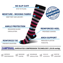 Load image into Gallery viewer, Striped Patterned LegEase Compression Socks
