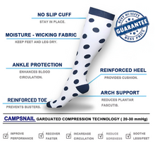 Load image into Gallery viewer, Spotted Patterned LegEase Compression Socks
