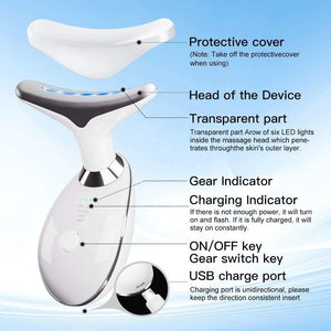 LED Light Therapy Face and Neck Massager