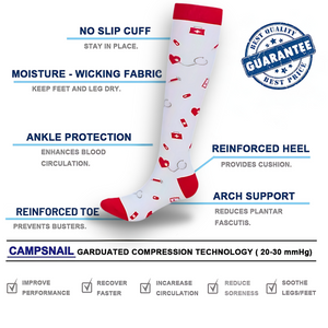 Medical Patterned LegEase Compression Socks