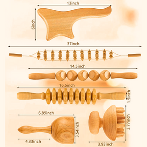 Professional Wood Therapy Massage Tool Set