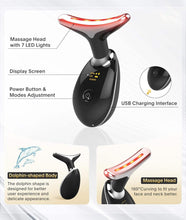 Load image into Gallery viewer, LED Light Therapy Face and Neck Massager
